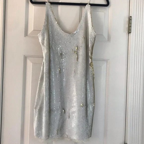 Free People Seeing Double Sequin Slip Dress - Picture 8 of 8